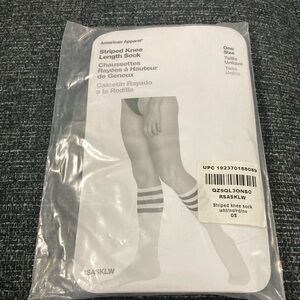 American Apparel - Striped Knee Length Socks Red /White / Blue